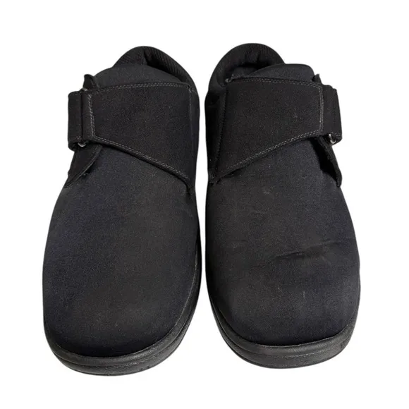 Orthofeet 525 Bismarck Stretch Orthotic Shoes Men's Size 13 XWide Black Soft SU