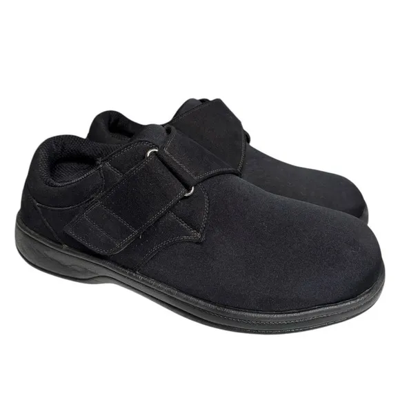 Orthofeet 525 Bismarck Stretch Orthotic Shoes Men's Size 13 XWide Black Soft SU