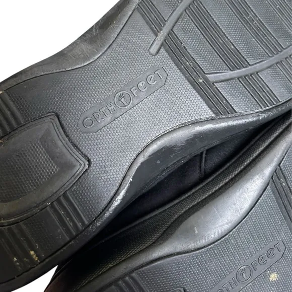 Orthofeet 525 Bismarck Stretch Orthotic Shoes Men's Size 13 XWide Black Soft SU