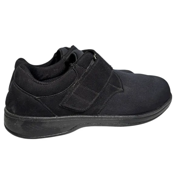 Orthofeet 525 Bismarck Stretch Orthotic Shoes Men's Size 13 XWide Black Soft SU