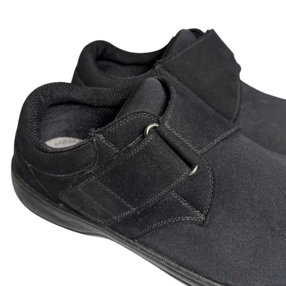 Orthofeet 525 Bismarck Stretch Orthotic Shoes Men's Size 13 XWide Black Soft SU