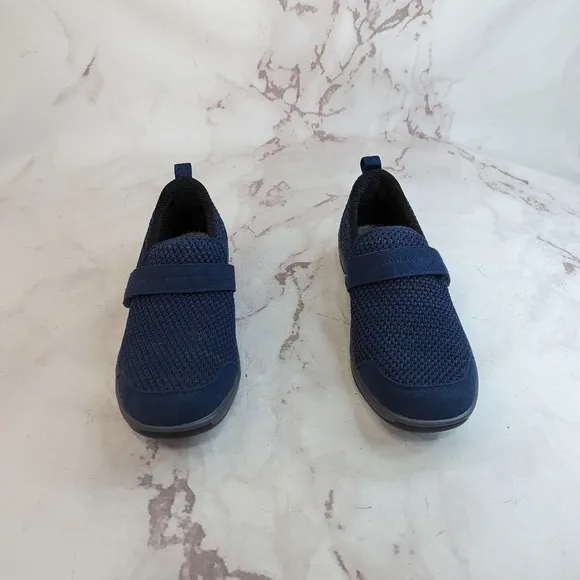 Orthofeet Women Size 8 X Wide Quincy Blue Knit Stretch Slip On Casual Sneak…