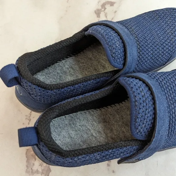 Orthofeet Women Size 8 X Wide Quincy Blue Knit Stretch Slip On Casual Sneak…