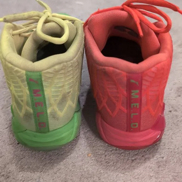 P u m a RICK &amp; MORTY Shoe Mens 11.5 Basketball Sneaker - Neon Two-Tone