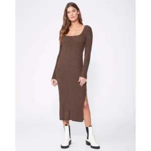 Paige Wool Side Slit Benita Long Dress Sweater Long Sleeve Size L NWT