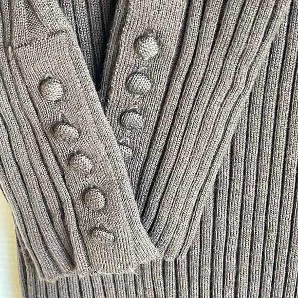 Paige Wool Side Slit Benita Long Dress Sweater Long Sleeve Size L NWT