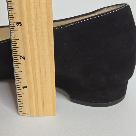 Pancaldi Italian Black Suede Flat Loafers Women's Shoes Sz 40 EU Sz 9 US