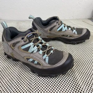 Patagonia Hiking Shoes Women's 9 Brown Blue Mesh Outdoor Trail Gorpcore T81334