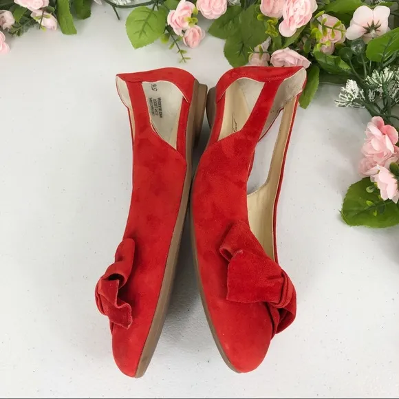 Paul Green red flat suede shoes Austria size 5.5