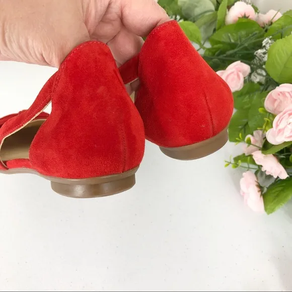 Paul Green red flat suede shoes Austria size 5.5