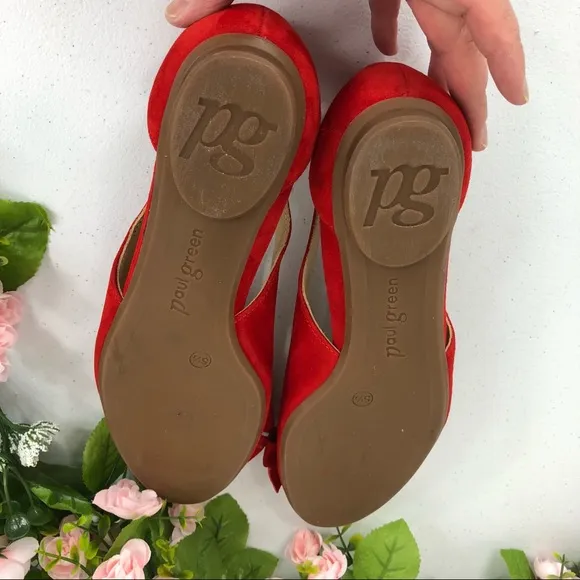 Paul Green red flat suede shoes Austria size 5.5