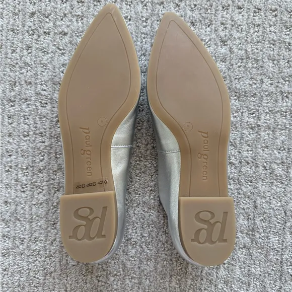 Paul Green | Tia Flat in Alu Metallic Napa new in box US size 7.5 $370 retail