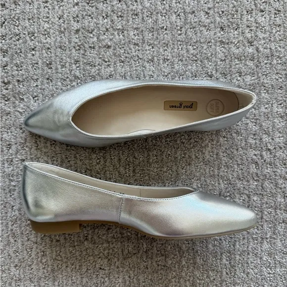 Paul Green | Tia Flat in Alu Metallic Napa new in box US size 7.5 $370 retail