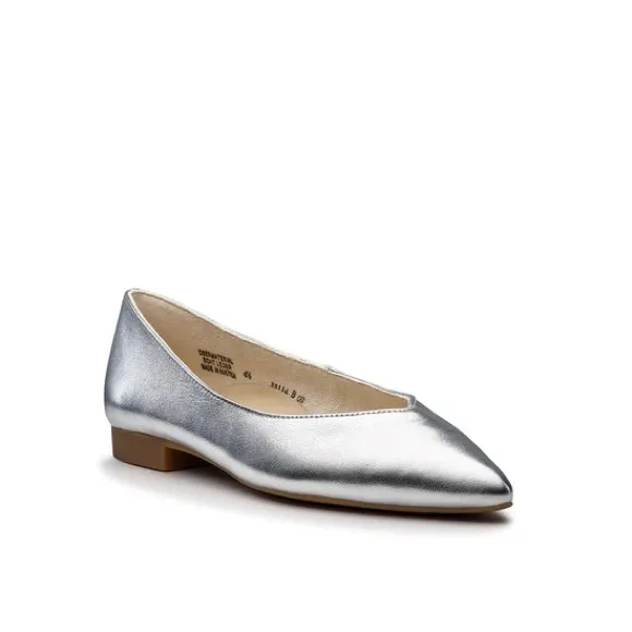 Paul Green | Tia Flat in Alu Metallic Napa new in box US size 7.5 $370 retail