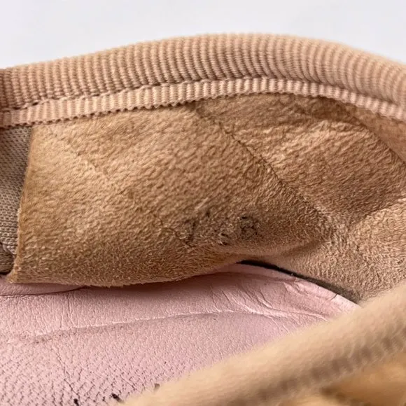 Paul Mayer Attitudes Cozy Tan Quilted Leather Patent Cap Toe Bow Flats Shoes 7.5
