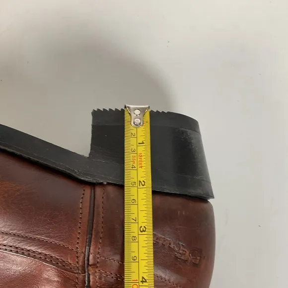 PD Tuff Brown Pull On Work Boots 8 EE USA Made Western Soft Toe