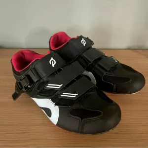 Peloton Black &amp; Red Cycling Shoes | Velcro Closure