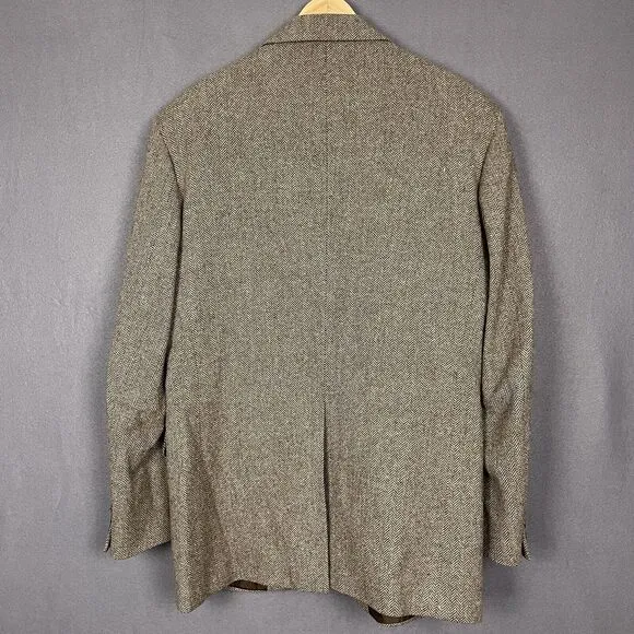 Pendleton Blazer Sport Coat Men 42L 2 Button Wool Jacket USA Herringbone