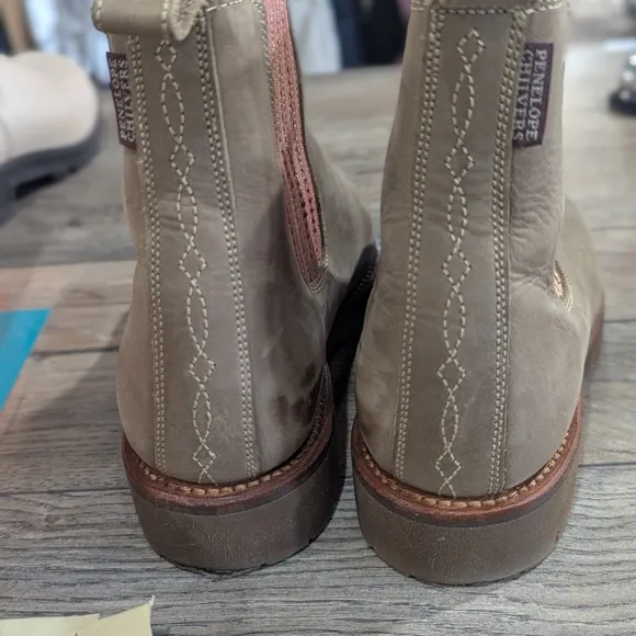 Penelope Chilvers Tan and Pink Chelsea Boots