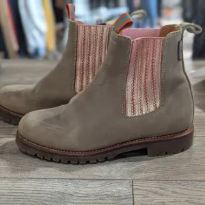 Penelope Chilvers Tan and Pink Chelsea Boots