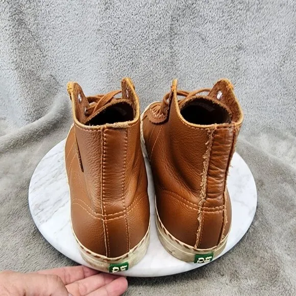 P.F. Flyers Shoes Mens 10.5 Brown Leather Lace Up Sneakers *GUC*