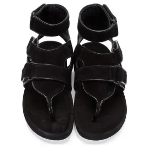 Pierre Hardy Suede Leather T-Strap Flat Sandal NEW