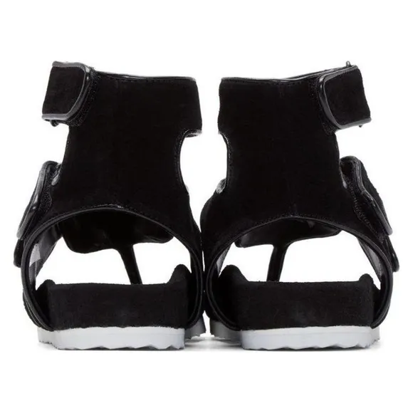 Pierre Hardy Suede Leather T-Strap Flat Sandal NEW