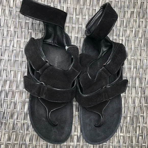 Pierre Hardy Suede Leather T-Strap Flat Sandal NEW