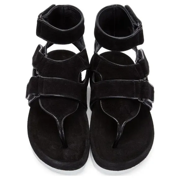 Pierre Hardy Suede Leather T-Strap Flat Sandal NEW