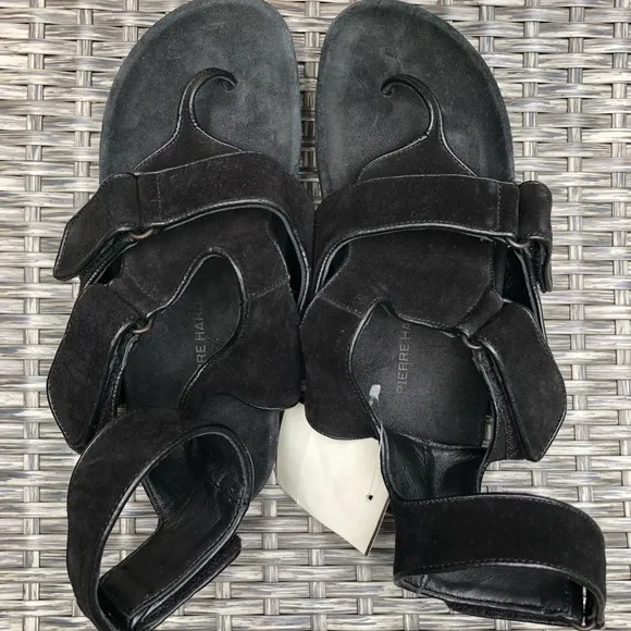 Pierre Hardy Suede Leather T-Strap Flat Sandal NEW