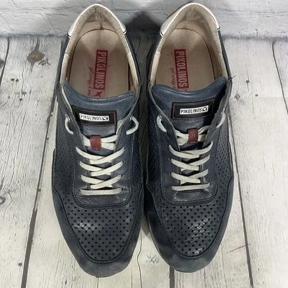 Pikolinos Sneakers Men 12 Cambil Blue Leather Casual Comfortable Shoes