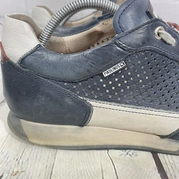 Pikolinos Sneakers Men 12 Cambil Blue Leather Casual Comfortable Shoes