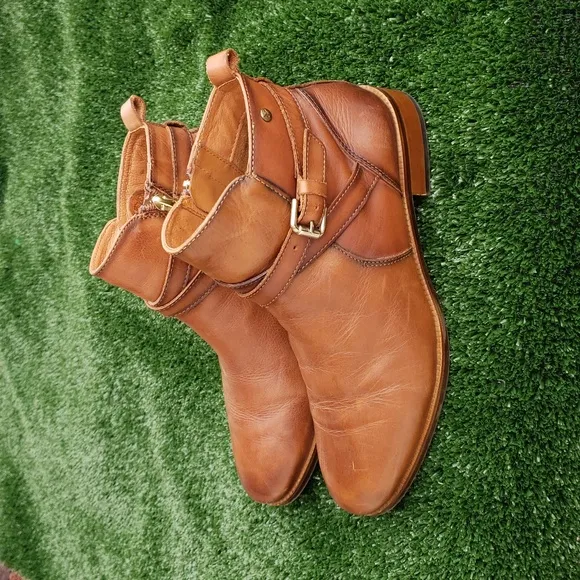 Pikolinos Womens Puertollano Flat Ankle Boots Buckle Brown Size 40EU, 9-9.5 US