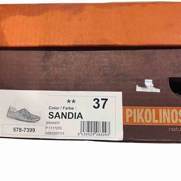 Pikolinos Sandra Brandy Flat Shoes Size 6