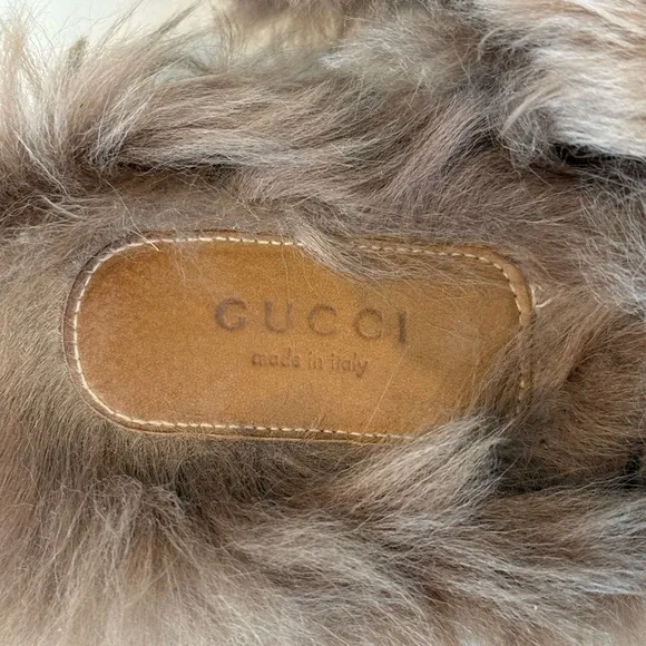 Pink Gucci Princetown Loafer Mules with Fur – Size 37 as seen on Gigi Hadid