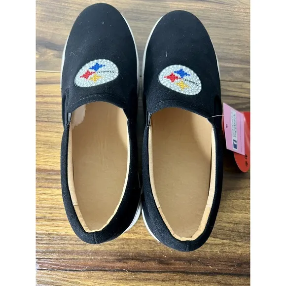Pittsburgh Steelers NFL Women's Sz W 10 Ladies Slip On Shoes