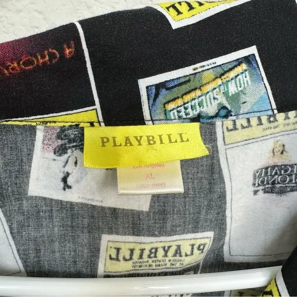 Playbill Colorful Musical Play Print PJ Pajama Top XL