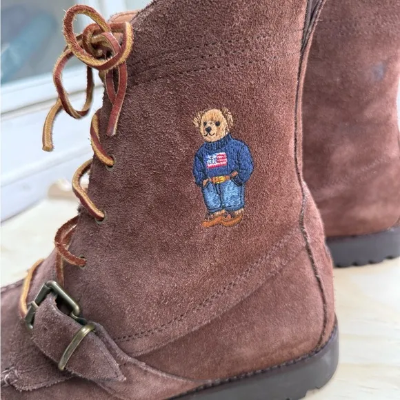 Polo Bear Ranger Ralph Lauren Brown Suede Boots