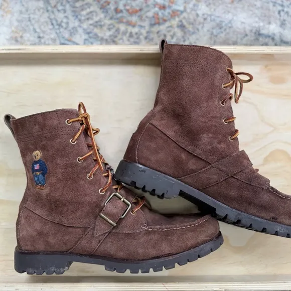 Polo Bear Ranger Ralph Lauren Brown Suede Boots