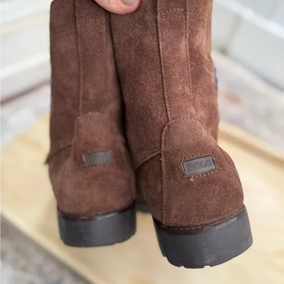 Polo Bear Ranger Ralph Lauren Brown Suede Boots