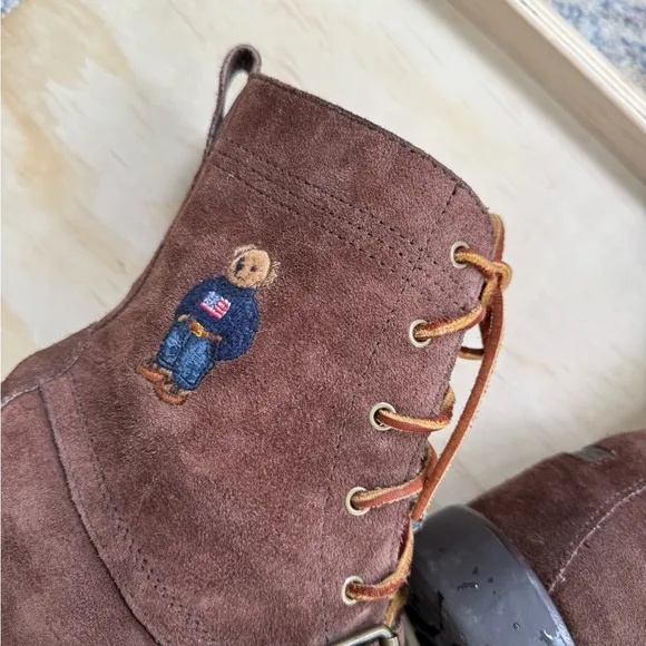 Polo Bear Ranger Ralph Lauren Brown Suede Boots