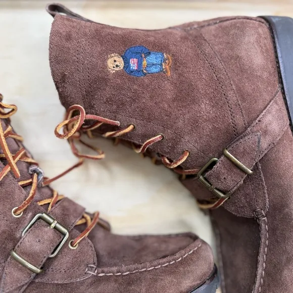 Polo Bear Ranger Ralph Lauren Brown Suede Boots