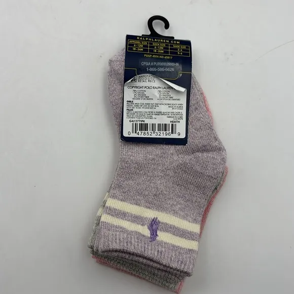 Polo Ralph Lauren Baby Girls Assorted Socks 9 Pair 18-24 Mo
