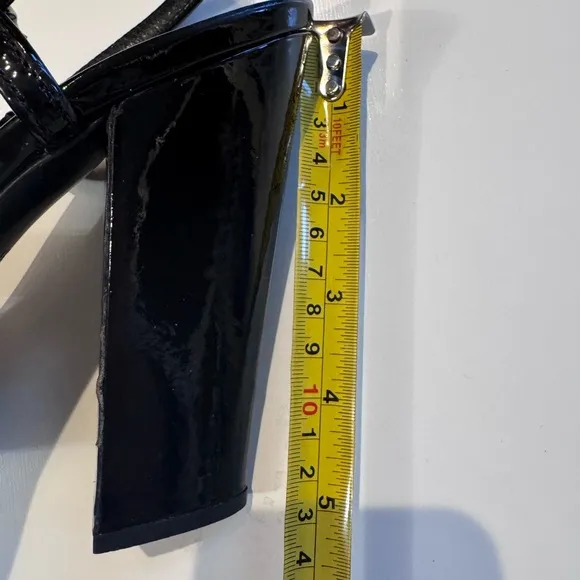 PRADA Black Patent Leather Slingback Block Heel Shoes EU 39 US 8.5 Made in Italy