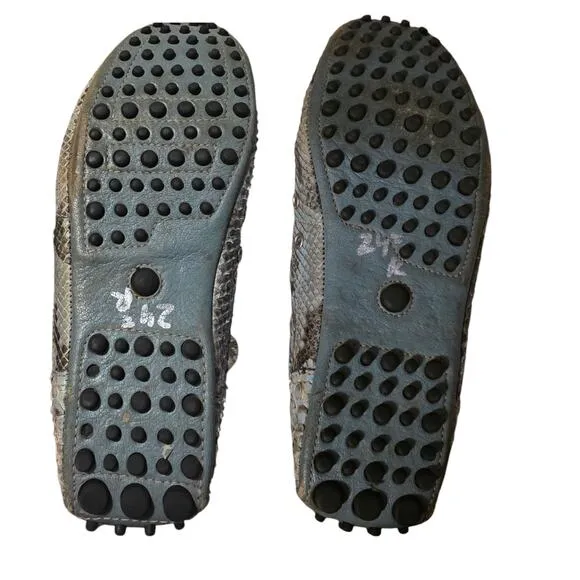 Prada Genuine Python Snakeskin Car Shoes - Women's Size 8