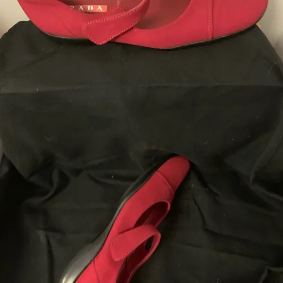 Prada red comfy shoes style # 3039 37 1/2