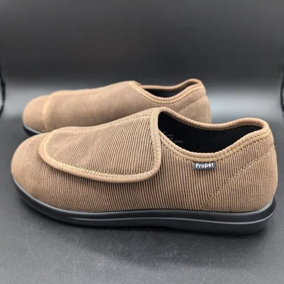 Propet shoes Womens 11 XX 2 Extra Wide Cush N Foot Brown Sand Corduroy Slip On