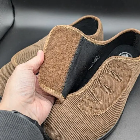Propet shoes Womens 11 XX 2 Extra Wide Cush N Foot Brown Sand Corduroy Slip On