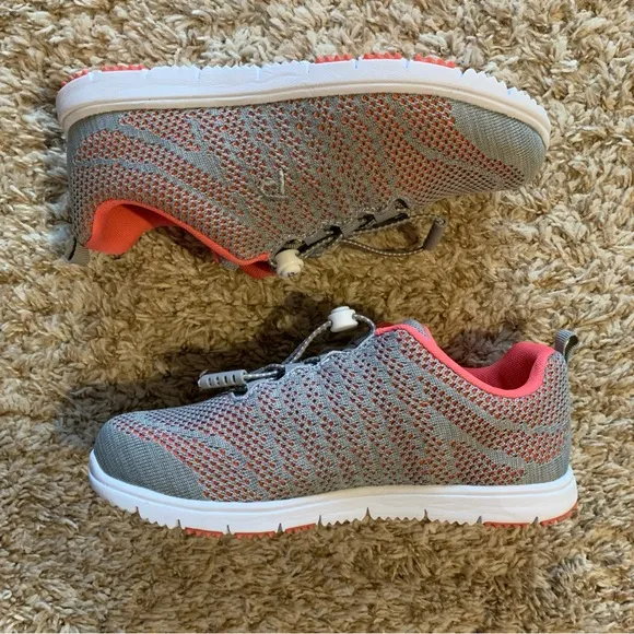 Propet Size 6.5 Wide Coral/Grey Travel Walker EVO Sneaker Shoes New In Box