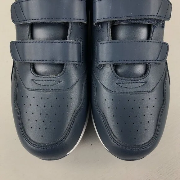 Propet Women's 7.5W (D) Tour Walker Strap Blue Leather Hook &amp; Loop Shoes W3902
